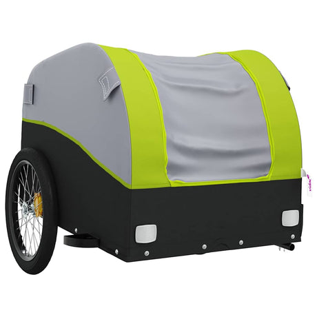 Vidaxl Rower Trailer 45 kg żelaza czarna i zielona