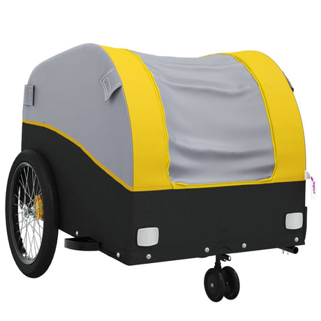 Przyczepka rowerowa Vidaxxl 30 kg żelazna czarno-żółta