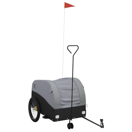 Przyczepka rowerowa Vidaxxl 45 kg, żelazna, czarno-szara