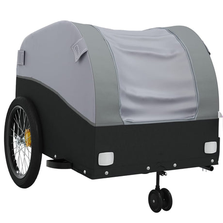 Przyczepka rowerowa Vidaxxl 45 kg, żelazna, czarno-szara