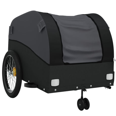 Przyczepka rowerowa VidaXL 45 kg, żelazo czarna