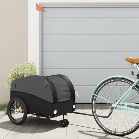 Przyczepka rowerowa VidaXL 45 kg, żelazo czarna