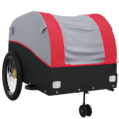 Przyczepka rowerowa Vidaxxl 45 kg żelazna czarno-czerwona