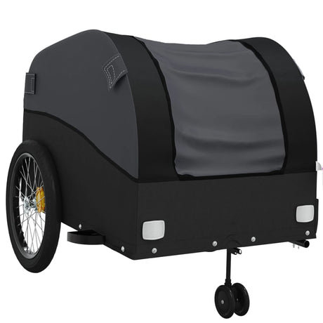 Przyczepka rowerowa VidaXL 45 kg, żelazo czarna