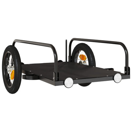 Przyczepka rowerowa VidaXL 122x53x31 cm żelazo czarna