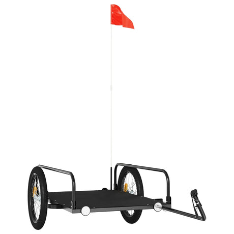 Przyczepka rowerowa VidaXL 135x70x37 cm, żelazo czarna