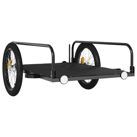 Przyczepka rowerowa VidaXL 135x70x37 cm, żelazo czarna