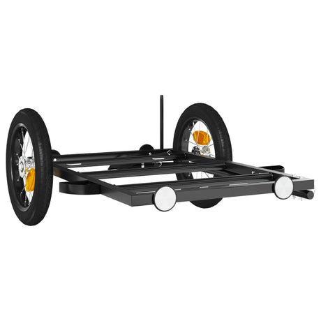Przyczepka rowerowa VidaXL 122x53x28 cm, żelazo czarna