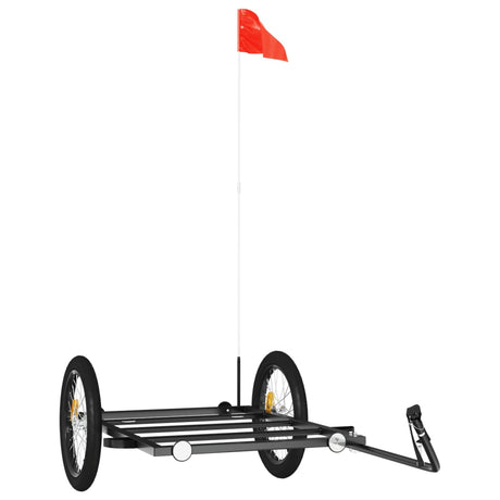 Przyczepka rowerowa VidaXL 135x68x37 cm żelazo czarna