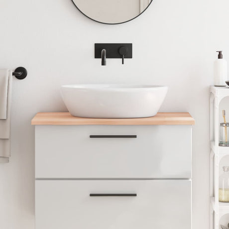 Blat umywalki Vidaxx 80x60x2 cm z litego drewna, surowego