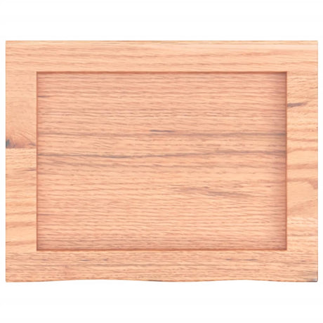 Blat umywalki Vidaxx 40x30x (2-4) cm z litego drewna poddanego obróbce w kolorze jasnobrązowym