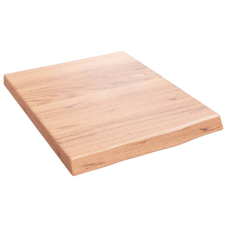 Blat umywalki Vidaxx 40x50x (2-4) cm z litego drewna poddanego obróbce w kolorze jasnobrązowym