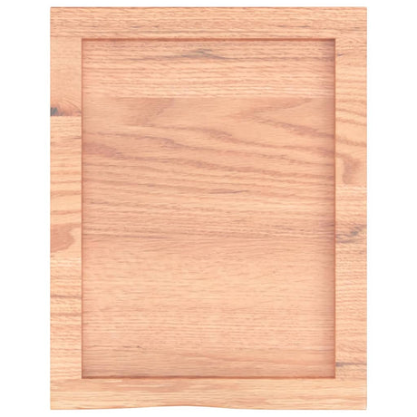 Blat umywalki Vidaxx 40x50x (2-4) cm z litego drewna poddanego obróbce w kolorze jasnobrązowym