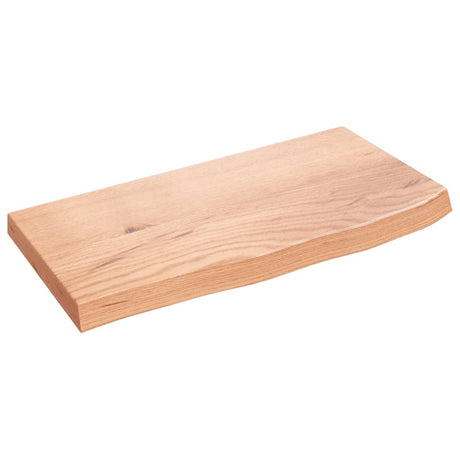 Blat umywalki Vidaxx 60x30x (2-4) cm z litego drewna poddanego obróbce w kolorze jasnobrązowym