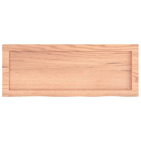 Blat umywalki Vidaxx 80x30x (2-6) cm z litego drewna impregnowanego w kolorze jasnobrązowym