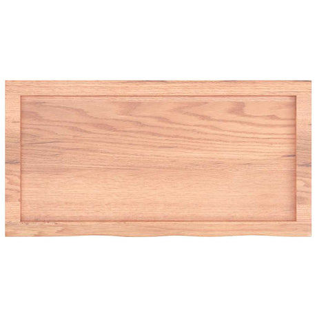 Blat umywalki Vidaxx 80x40x (2-4) cm z litego drewna poddanego obróbce w kolorze jasnobrązowym