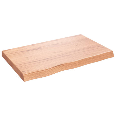 Blat umywalki Vidaxx 80x50x (2-6) cm z litego drewna impregnowanego w kolorze jasnobrązowym