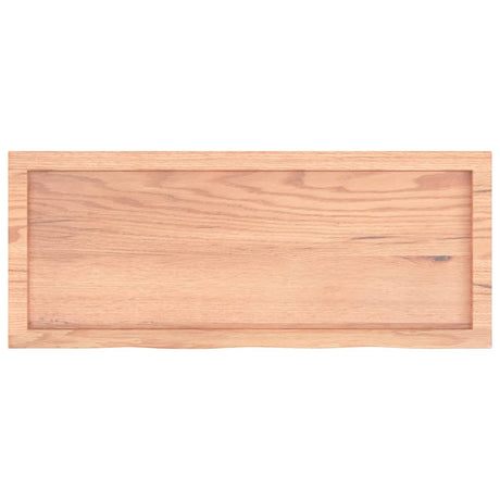 Blat umywalki Vidaxx 100x40x (2-4) cm z litego drewna impregnowanego w kolorze jasnobrązowym