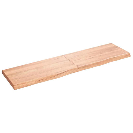 Blat umywalki Vidaxx 120x30x (2-4) cm z litego drewna impregnowanego w kolorze jasnobrązowym