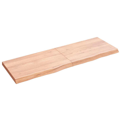 Blat umywalki Vidaxx 120x40x (2-4) cm z litego drewna impregnowanego w kolorze jasnobrązowym