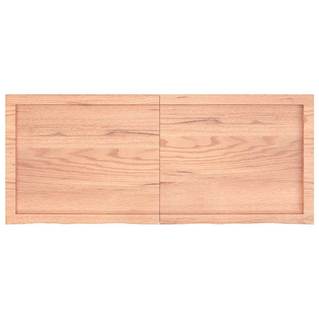 Blat umywalki Vidaxx 120x50x (2-6) cm z litego drewna impregnowanego w kolorze jasnobrązowym