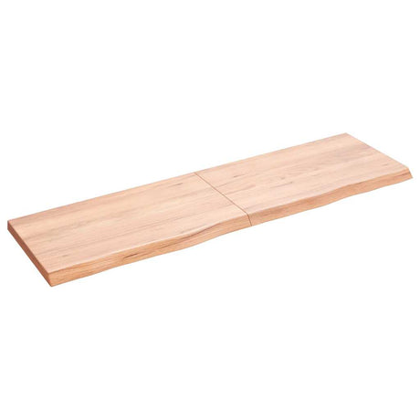 Blat umywalki Vidaxx 140x40x (2-4) cm z litego drewna impregnowanego w kolorze jasnobrązowym
