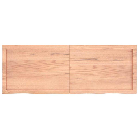 Blat umywalki Vidaxx 140x50x (2-4) cm z litego drewna impregnowanego w kolorze jasnobrązowym