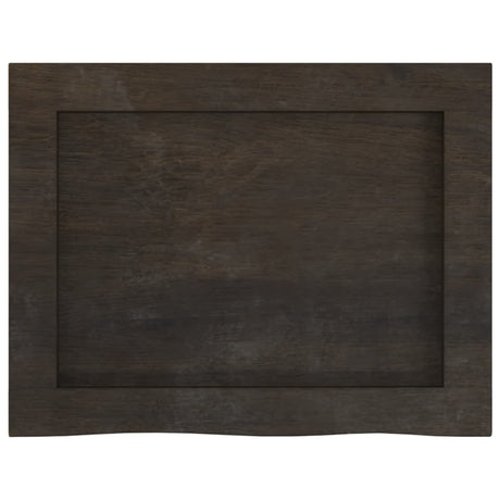 Blat umywalki Vidaxx 40x30x (2-4) cm z litego drewna poddanego obróbce w kolorze ciemnobrązowym