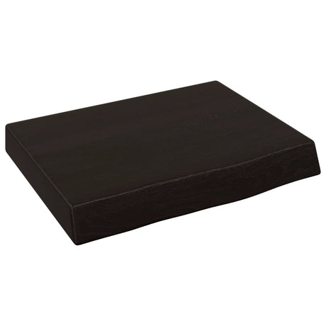 Blat umywalki Vidaxx 40x30x (2-6) cm z litego drewna poddanego obróbce w kolorze ciemnobrązowym
