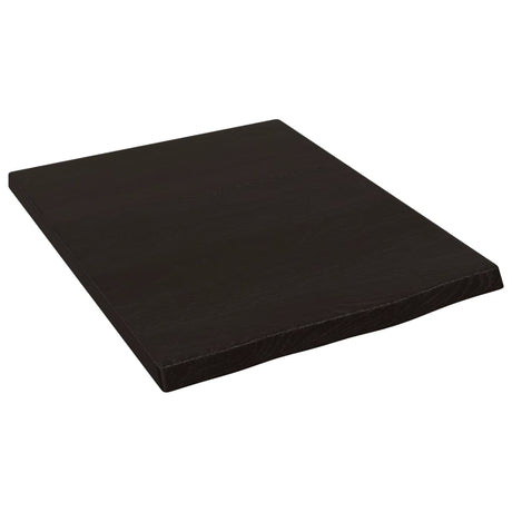 Blat umywalki Vidaxx 40x50x (2-4) cm z litego drewna poddanego obróbce w kolorze ciemnobrązowym