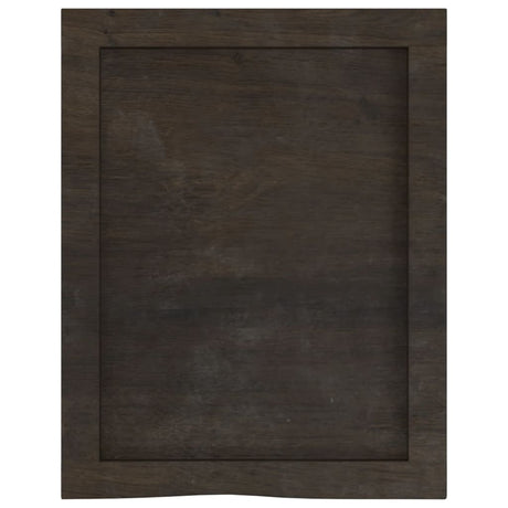 Blat umywalki Vidaxx 40x50x (2-4) cm z litego drewna poddanego obróbce w kolorze ciemnobrązowym