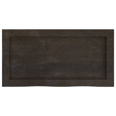 Blat umywalki Vidaxx 60x30x (2-6) cm z litego drewna poddanego obróbce w kolorze ciemnobrązowym
