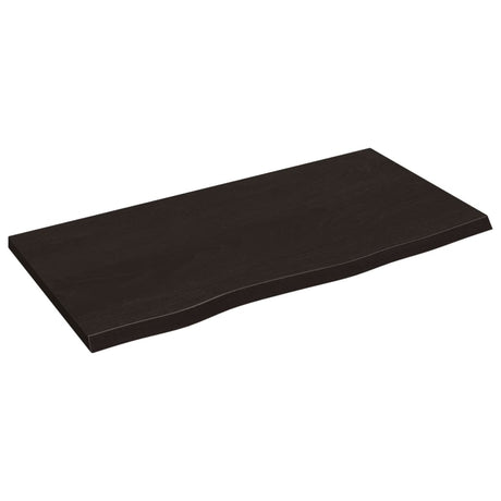 Blat umywalki Vidaxx 80x40x2 cm z litego drewna impregnowanego w kolorze ciemnobrązowym