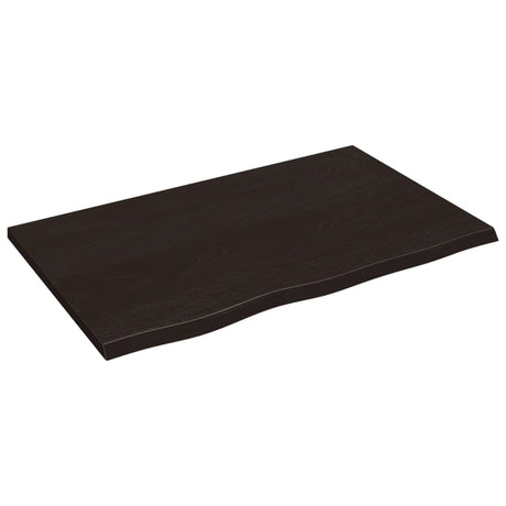 Blat pod umywalkę Vidaxx 80x50x2 cm z litego drewna w kolorze ciemnobrązowym