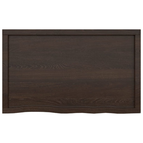 Blat umywalki Vidaxx 100x60x (2-4) cm z litego drewna poddanego obróbce w kolorze ciemnobrązowym