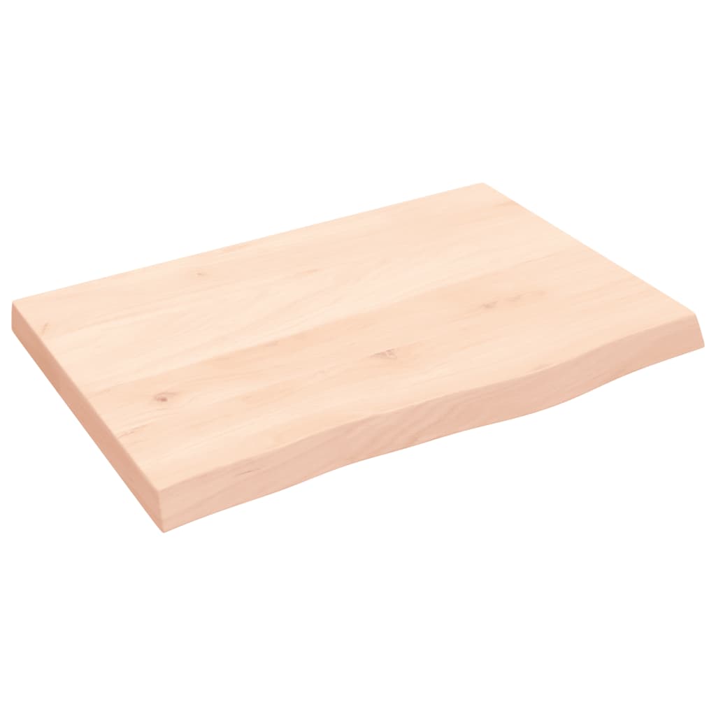 Vidaxl tafelblad 60x40x(2-4) cm onbehandeld massief eikenhout