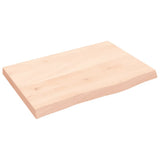 Vidaxl tafelblad 60x40x(2-4) cm onbehandeld massief eikenhout