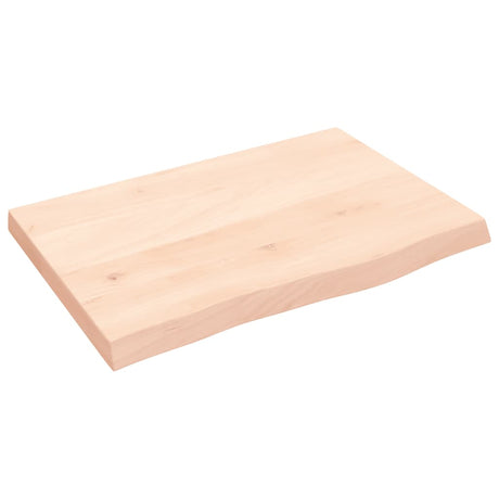 Vidaxl tafelblad 60x40x(2-4) cm onbehandeld massief eikenhout