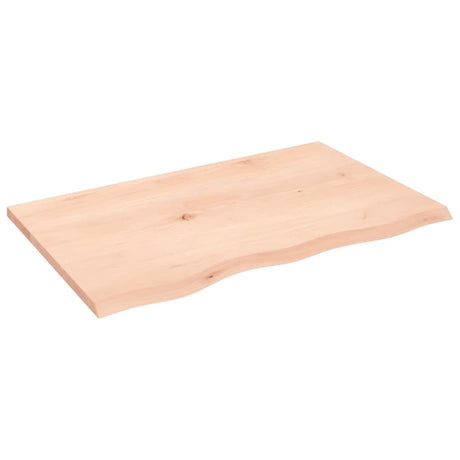 Vidaxl tafelblad 80x50x2 cm onbehandeld massief eikenhout
