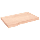 Vidaxl tafelblad 80x50x(2-6) cm onbehandeld massief eikenhout