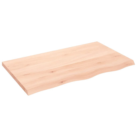 Vidaxl tafelblad 100x60x(2-4) cm onbehandeld massief eikenhout