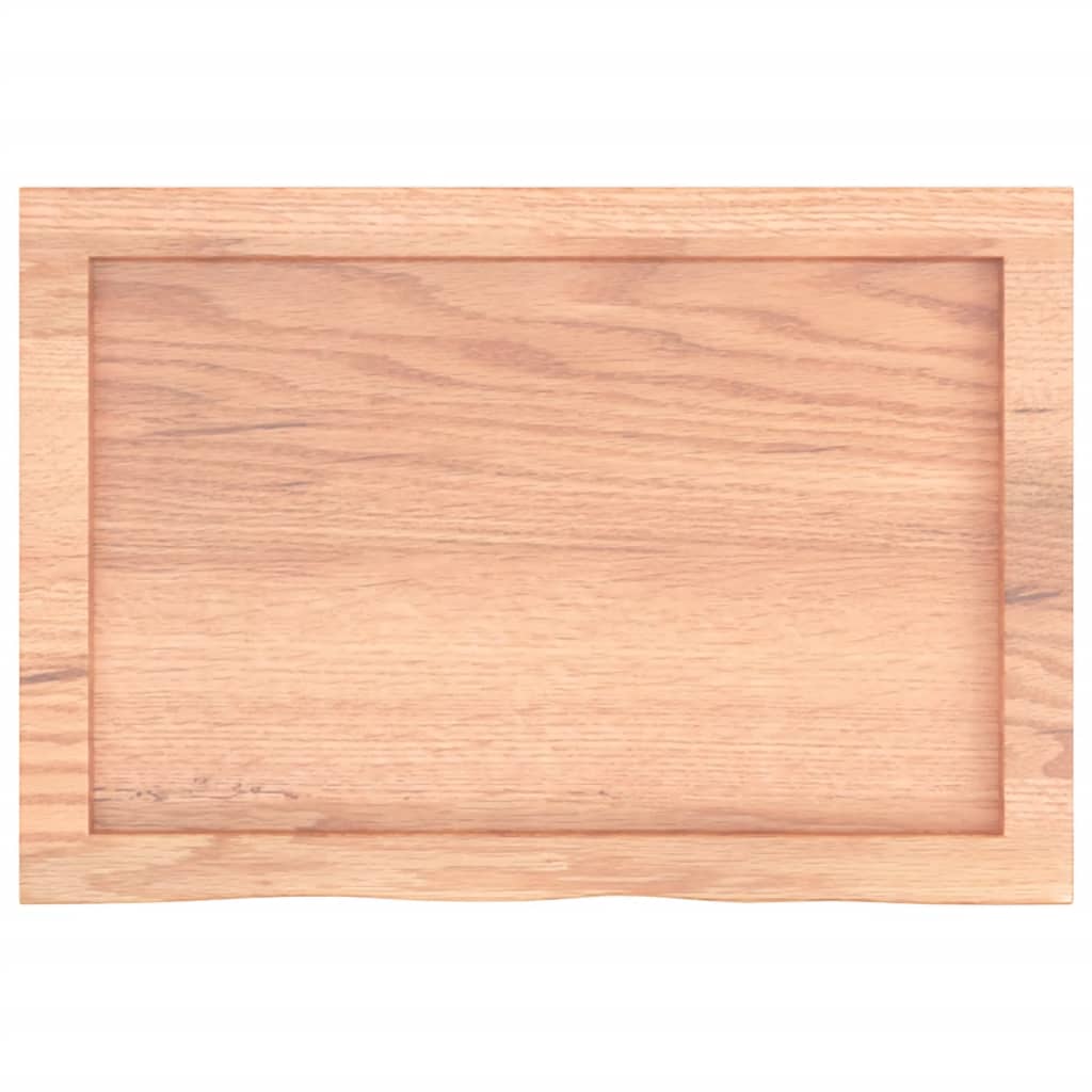 Vidaxl tafelblad 60x40x(2-6) cm behandeld massief eikenhout lichtbruin