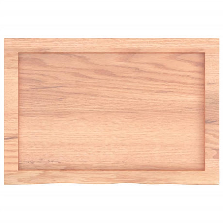 Vidaxl tafelblad 60x40x(2-6) cm behandeld massief eikenhout lichtbruin