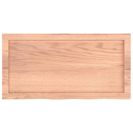 Vidaxl tafelblad 80x40x(2-4) cm behandeld massief eikenhout lichtbruin