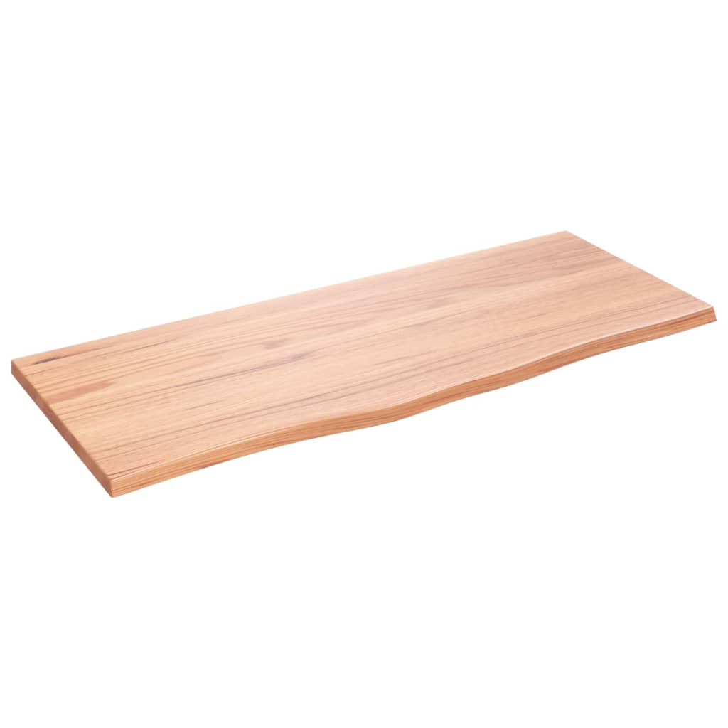Vidaxl tafelblad 100x40x2 cm behandeld massief eikenhout lichtbruin