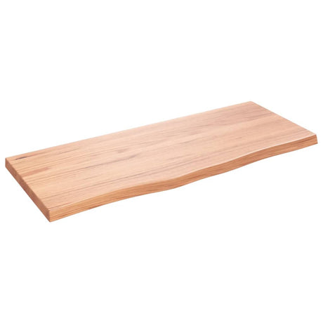 Vidaxl tafelblad 100x40x(2-4)cm behandeld massief eikenhout lichtbruin