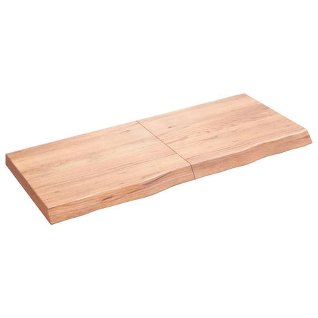 Vidaxl tafelblad 120x50x(2-6)cm behandeld massief eikenhout lichtbruin
