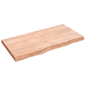 Vidaxl tafelblad 120x60x(2-6)cm behandeld massief eikenhout lichtbruin