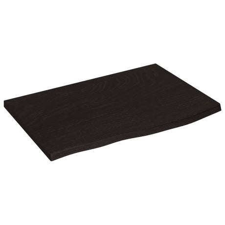 Vidaxl tafelblad 60x40x2 cm behandeld massief eikenhout donkerbruin