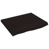 Vidaxl tafelblad 60x50x(2-4)cm behandeld massief eikenhout donkerbruin